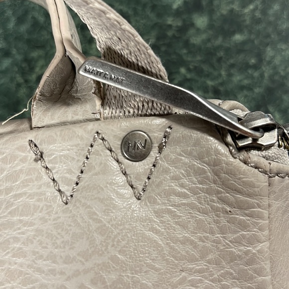Matt & Nat vegan leather mini gray beige backpack - Picture 11 of 16